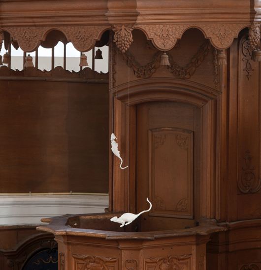 picture - installation-rats on a pulpit